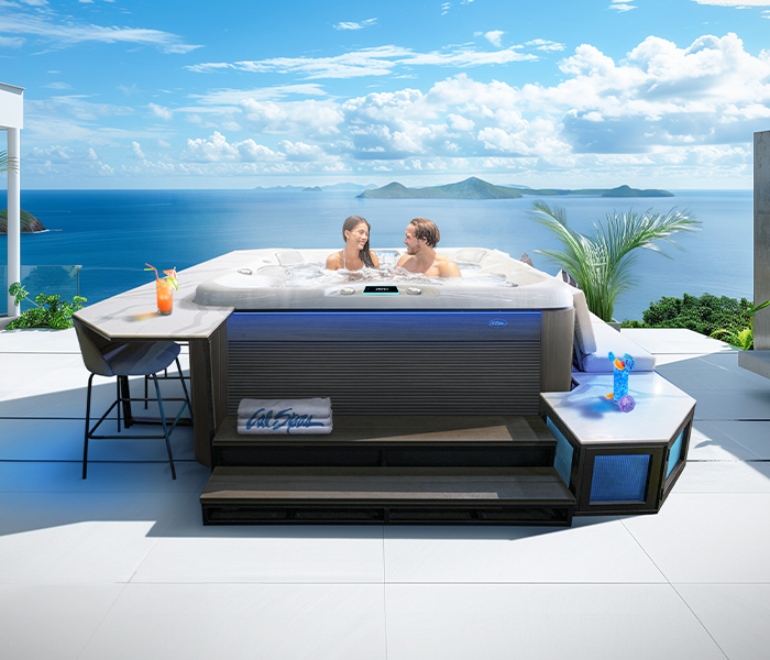 Calspas hot tub being used in a family setting - Olathe